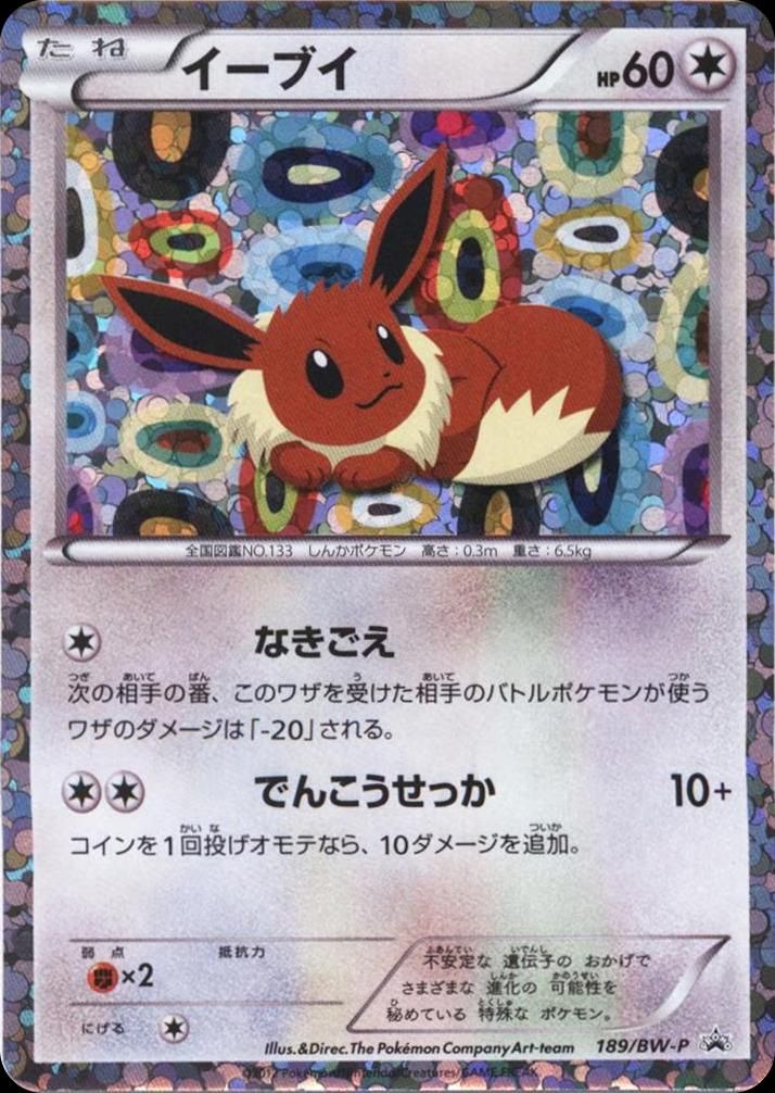 포켓몬 TCG 이브이 189/BW-P 이브이 컬렉션 BW 프로모 홀로 카드